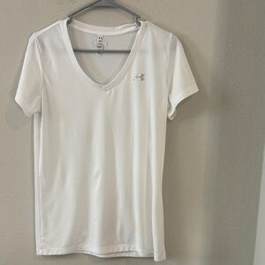 Under Armour White V-Neck T-Shirt